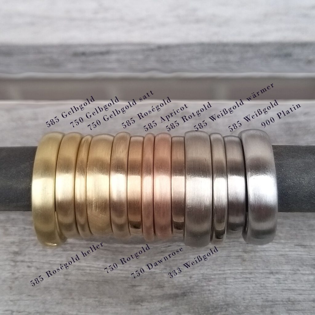 Goldlegierungen und Goldfarben